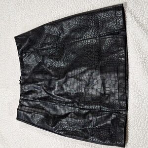 Faux Leather Mini Skirt